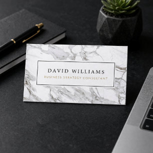 Carte De Visite Consultant en marbre minimal
