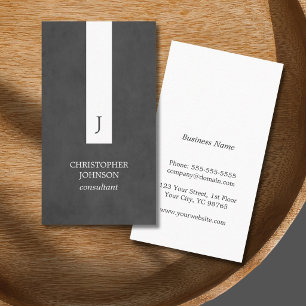 Carte De Visite Consultant en matière blanc élégant moderne de