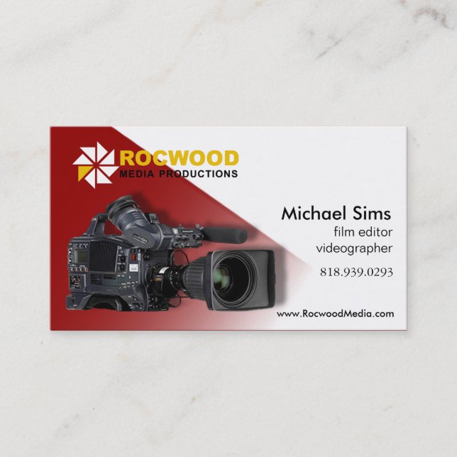 Carte De Visite Consultant en matière "de production de médias", (Devant)