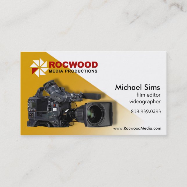Carte De Visite Consultant en matière "de production de médias", (Devant)