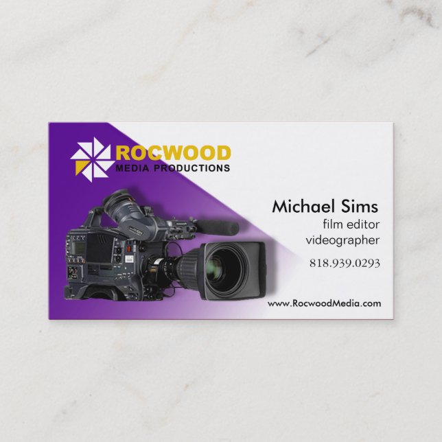 Carte De Visite Consultant en matière "de production de médias", (Devant)