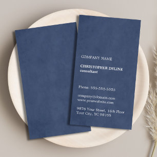 Carte De Visite Consultant en matière élégant simple de bleu de