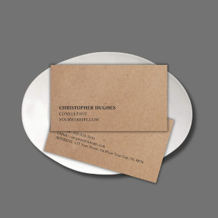 Carte De Visite Consultant en matière élégant simple minimaliste