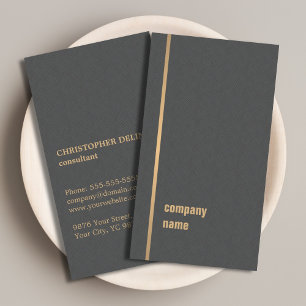 Carte De Visite Consultant en matière gris d'or de Faux de texture