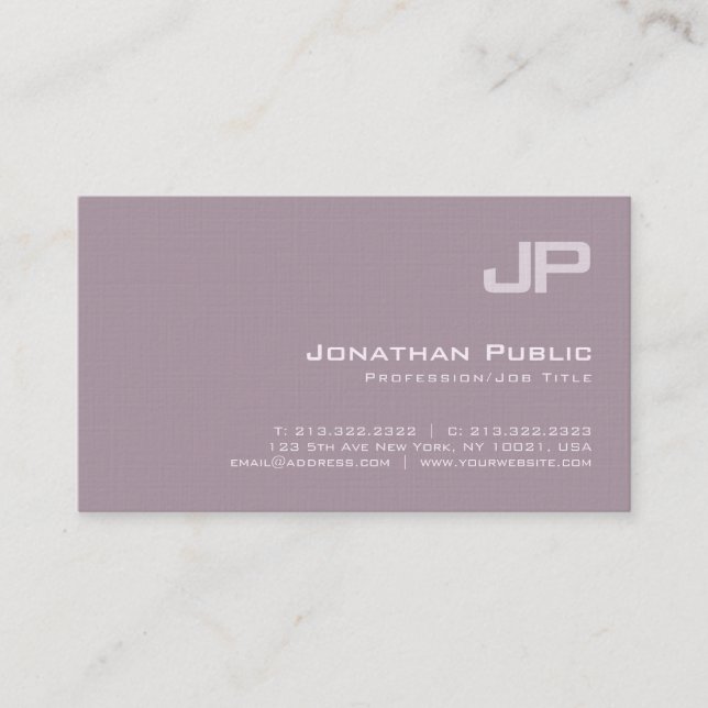 Carte De Visite Consultant en matière sophistiqué de luxe de (Devant)