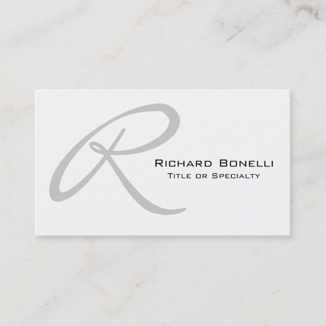 Carte de visite consultant en monographie gris bla (Devant)
