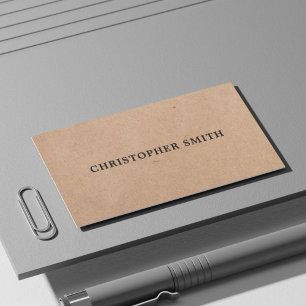 Carte De Visite Consultant en papier papier Kraft Imprimé simple e