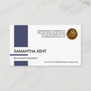 Carte De Visite Consultant en recrutement de bandes de colonnes ve
