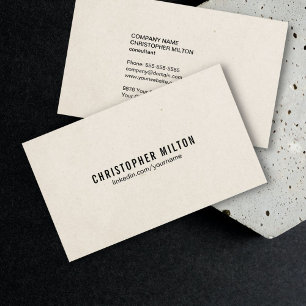 Carte De Visite Consultant en texture papier Cool simple