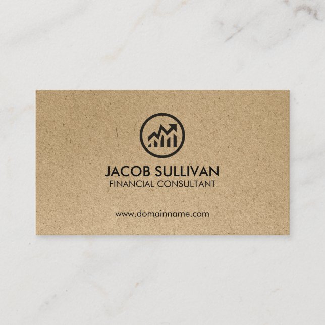 Carte De Visite Consultant financier Finances (Devant)