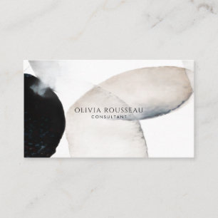 Carte De Visite Consultant Formes Aquarelles Abstraites