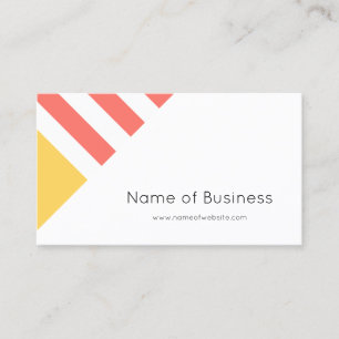 Carte De Visite Consultant Géométrique Jaune Corail
