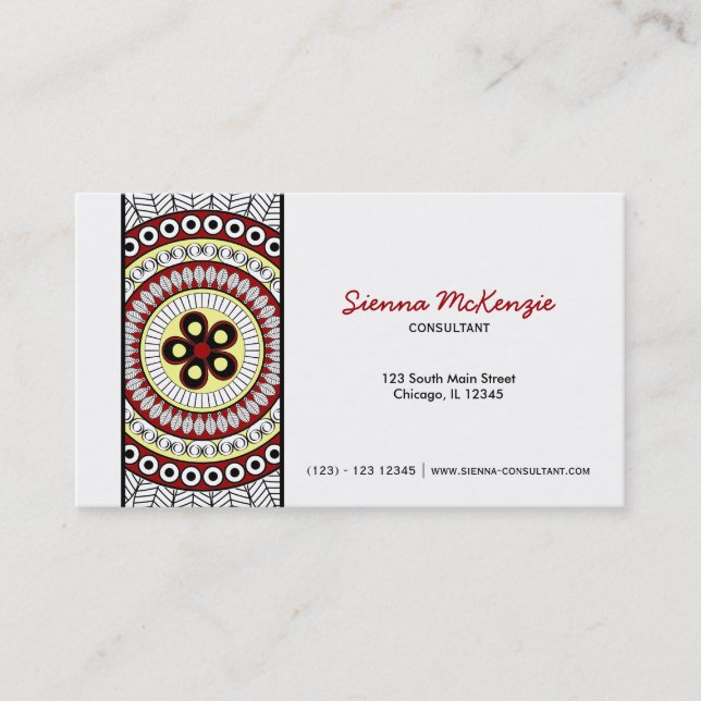 Carte De Visite Consultant Henna Mehndi (Devant)