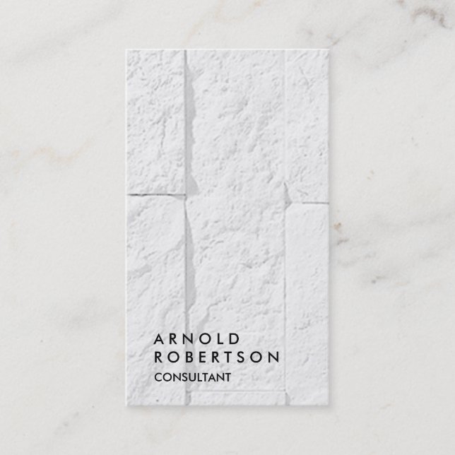 Carte de visite consultant moderne à mur gris clai (Devant)