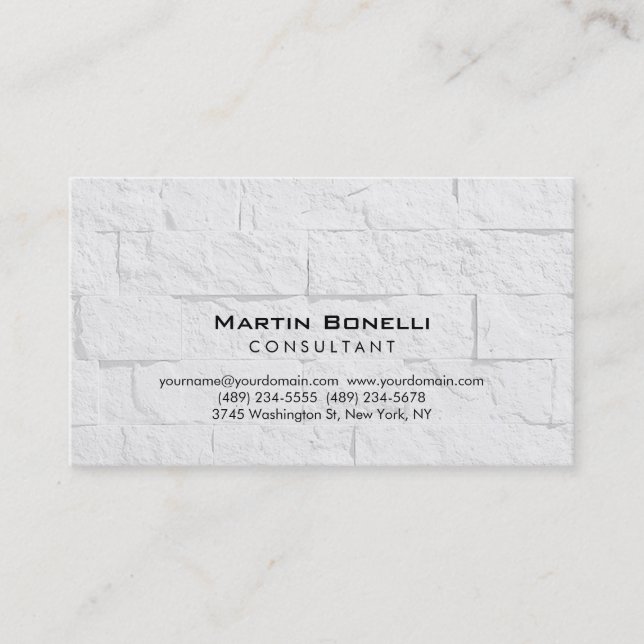 Carte de visite consultant moderne en brique de mu (Devant)