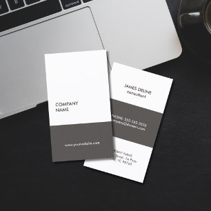 Carte De Visite Consultant moderne en gris texture simple