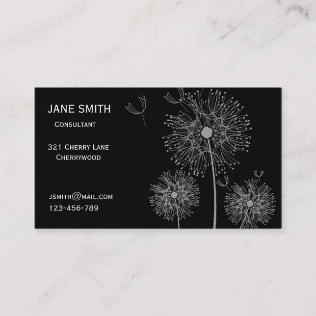 Carte De Visite Consultant moderne en platine élégant (Devant)