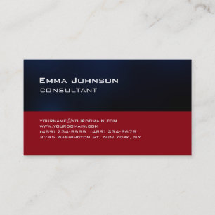 Carte De Visite Consultant moderne Red Blue Stripes