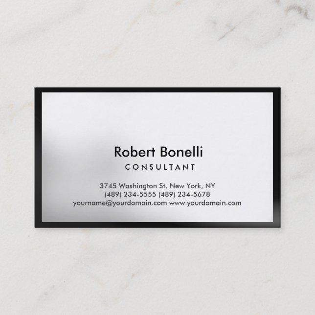 Carte de visite consultant moderne simple (Devant)