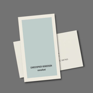 Carte De Visite Consultant Moderne Simple Bleu Clair Gris
