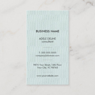 Carte De Visite Consultant moderne simple texturé bleu pâle