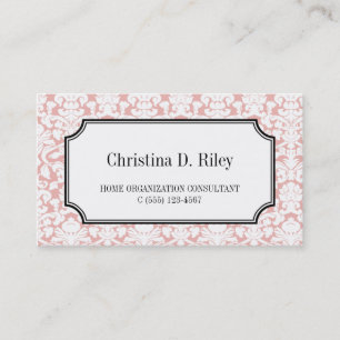 Carte De Visite Consultant pour cadre de bordure en damier rose