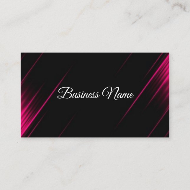Carte De Visite Consultant professionnel en calligraphie rose et n (Devant)