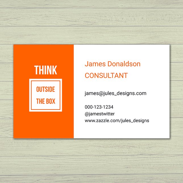 Carte De Visite Consultant professionnel moderne orange (Créateur téléchargé)