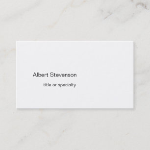 Carte de visite consultant simple en blanc clair