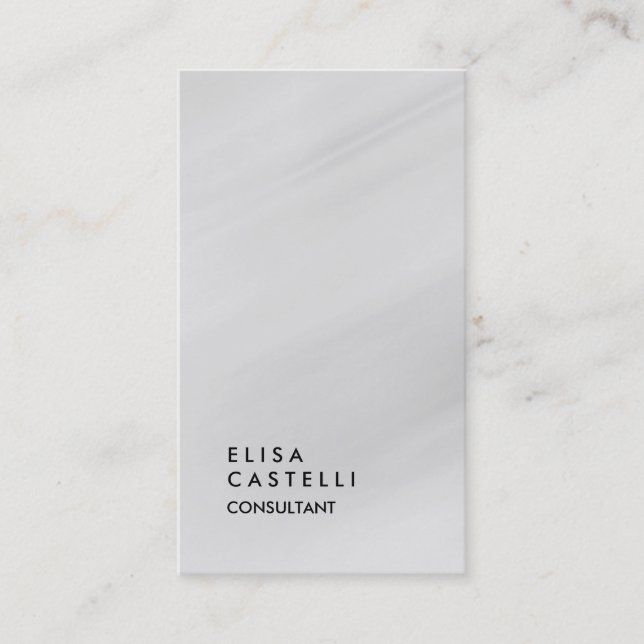 Carte De Visite Consultant simple en mode gris clair (Devant)