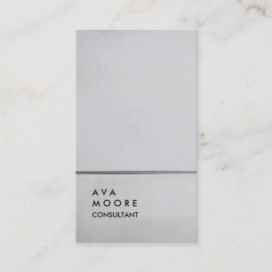 Carte De Visite Consultant simple et créatif Silver Grey Trend