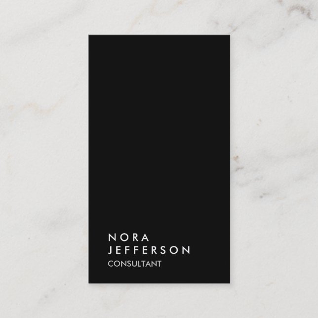 Carte De Visite Consultant simple Noir Rouge tendance (Devant)