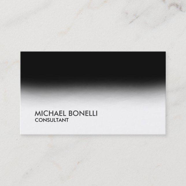 Carte De Visite Consultant unique en gris noir blanc (Devant)