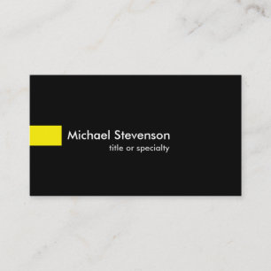 Carte De Visite Consultant unique Jaune Noir Moderne