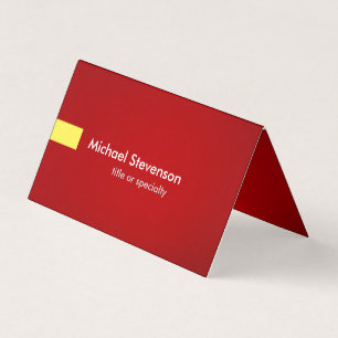 Carte De Visite Consultant unique moderne jaune rouge