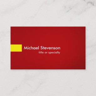 Carte De Visite Consultant unique moderne jaune rouge