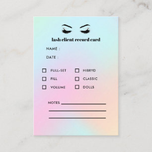 Carte De Visite Consultation des clients d'extension d'Eyelash Hol