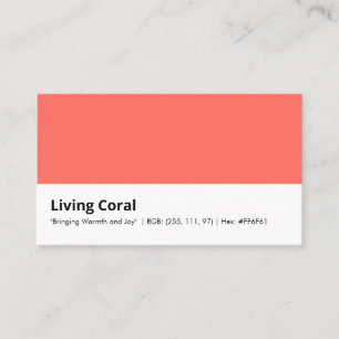 Carte De Visite Consultation en couleur corail vivant pour l'ident