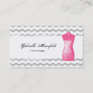 Carte De Visite Contact moderne de Blogger de mode