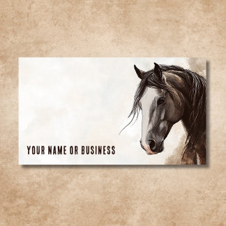 Carte De Visite Contact professionnel d'illustration de cheval per