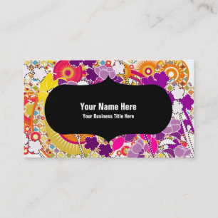 Carte De Visite Contemporain abstrait floral