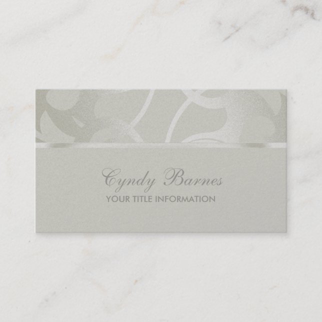 Carte de visite contemporain Ecru (Devant)