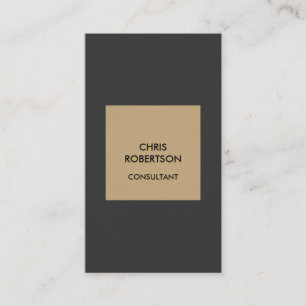 Carte de visite contemporain gris-beige vertical