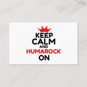 CARTE DE VISITE CONTINUEZ LE CALME ET L'HUMAROCK