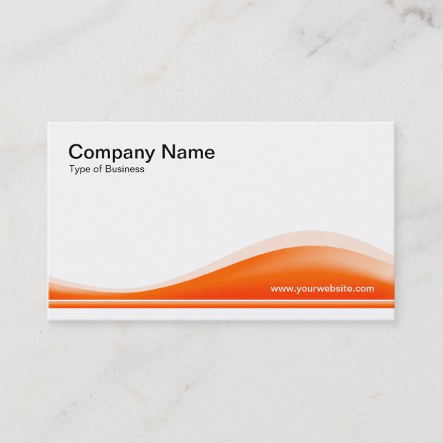 Carte De Visite Contour de vague - orange (Devant)