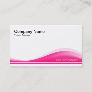 Carte De Visite Contour de vague - Rose chaud