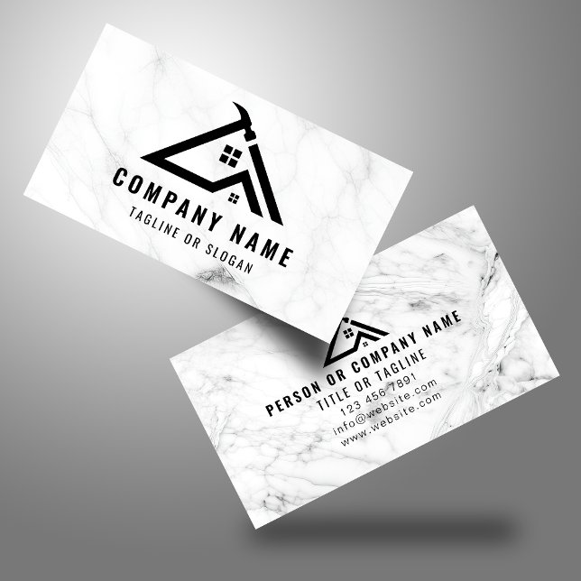Carte De Visite Contracteur professionnel en pierre de marbre de l (Créateur téléchargé)