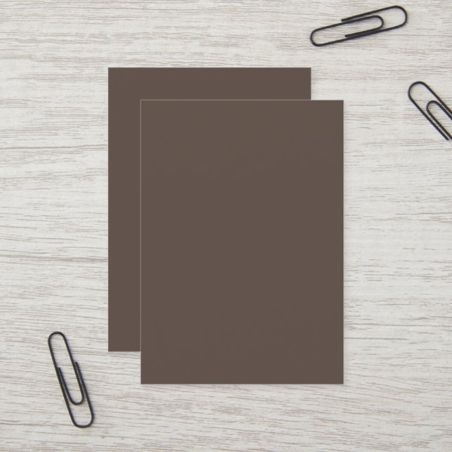 Carte De Visite Contre un mur Brown élégant (Devant/Arrière en situation)