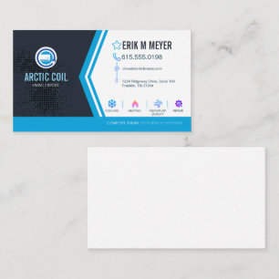 Carte De Visite Contrôle Climatique CVC Moderne