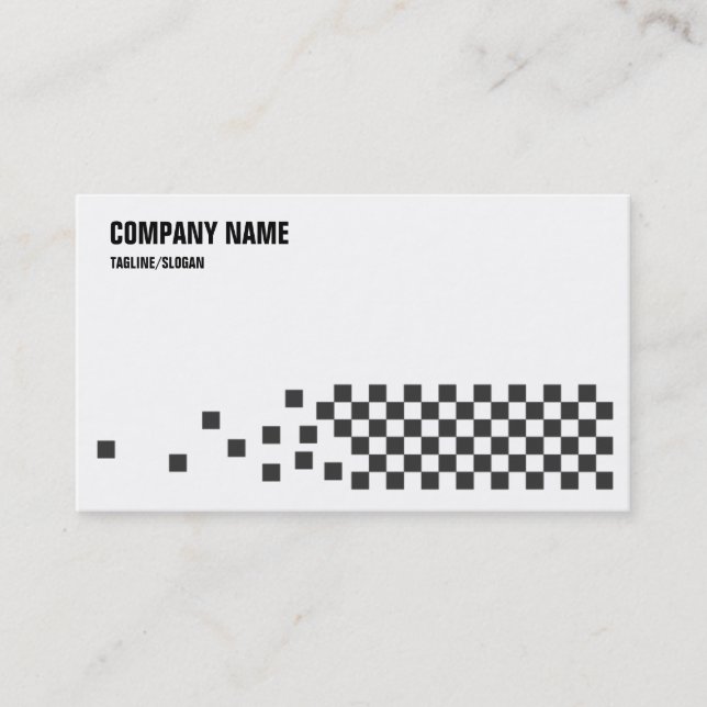 Carte De Visite Contrôles noirs et de blanc (Devant)